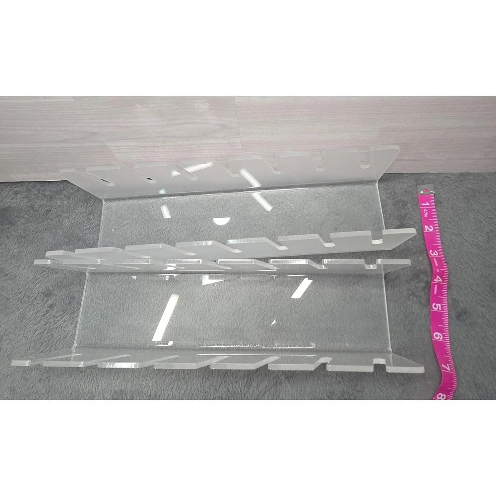 Clear Acrylic Hat and Sunglass Organizer Rack Set of 2 Slotted Display Stands - Picture 4 of 4